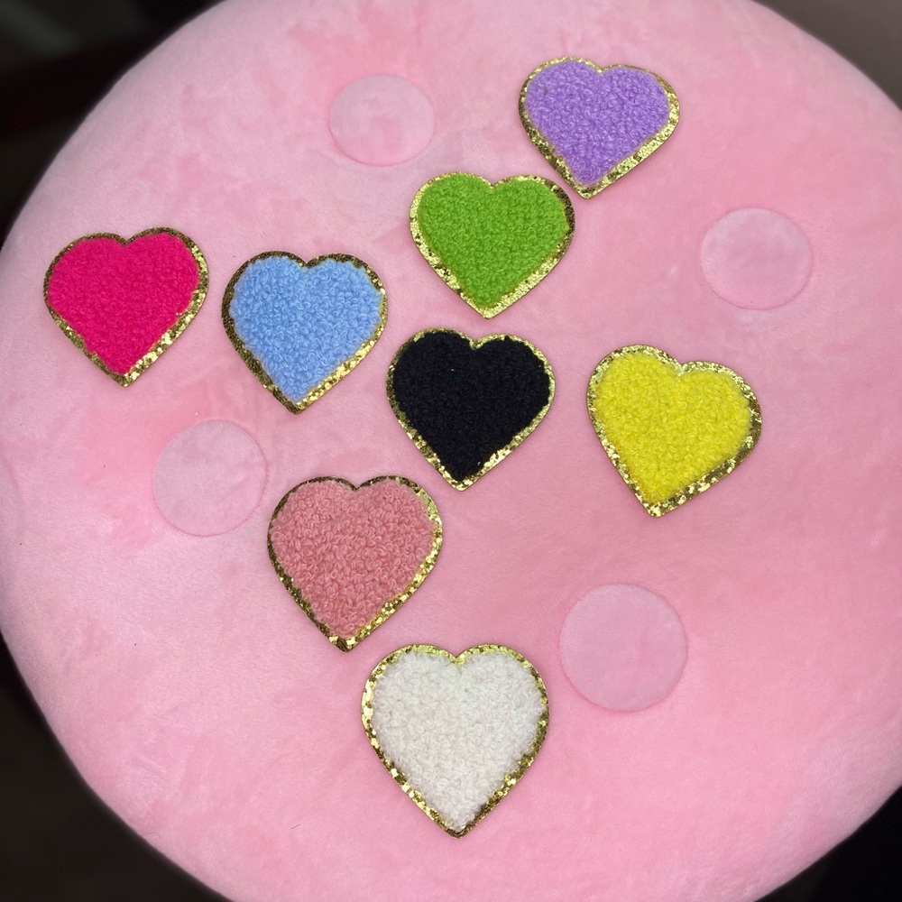 Heart patches iron on or glue